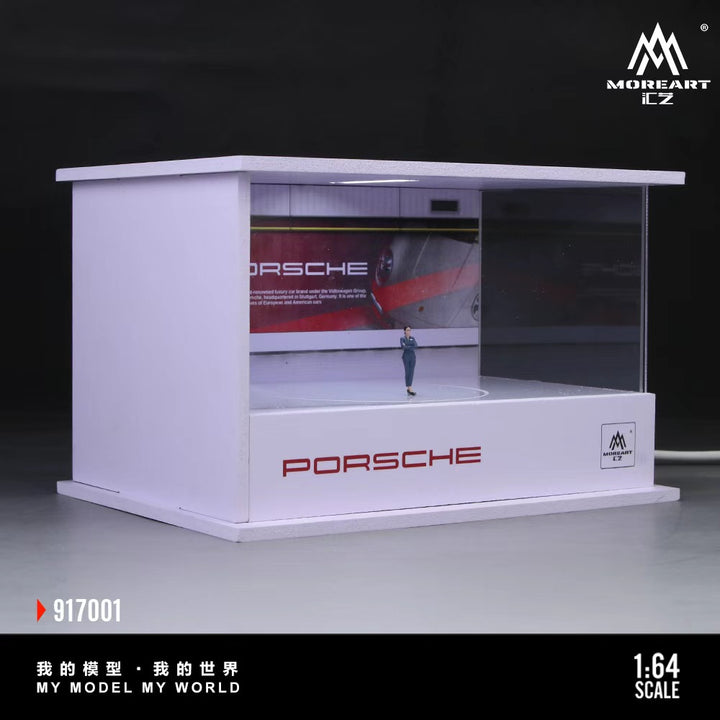 [Preorder] MoreArt 1:64 Lamborghini and Porsche Turntable Showroom (2 Versions) MO917001/MO917002