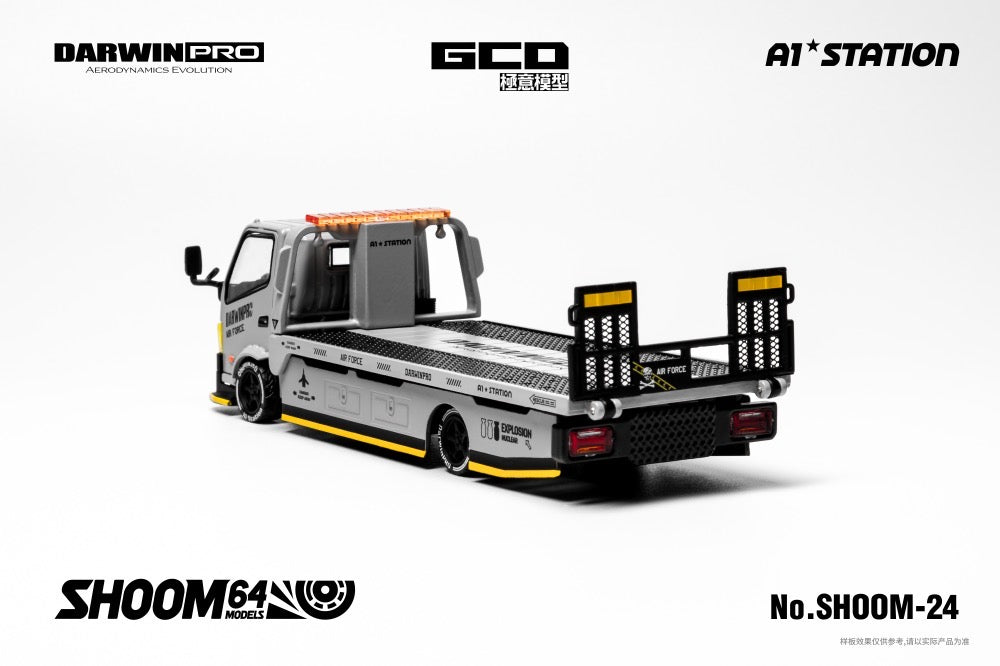 [Preorder] SHOOM64 1:64 Hino 300 &amp; Darwin Pro AIRFORCE Grey Truck SHOOM-10-24