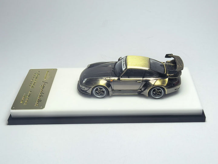 [Preorder] Model Collect 1:64 Porsche RWB993 High Wing Chrome Bronze Brushed Livery MC640023J