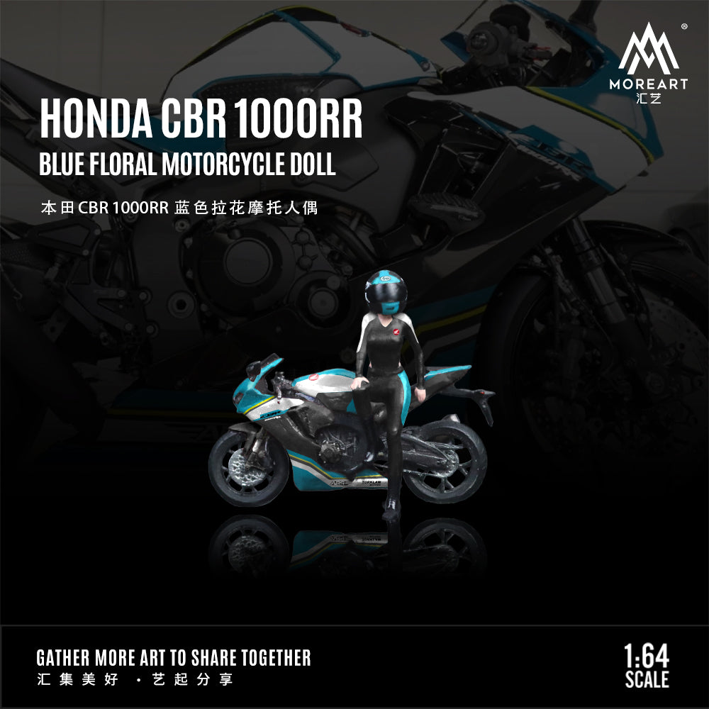MoreArt 1:64 Honda CBR 1000RR Blue MOTORCYCLE DOLL MO222094
