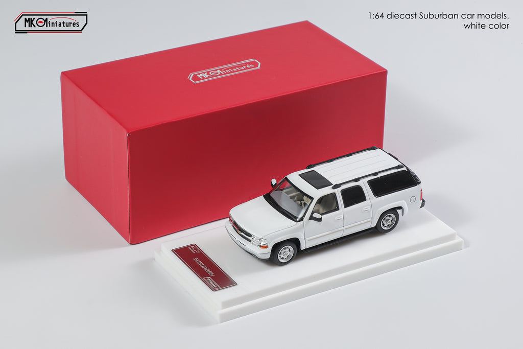 9L-011 MK Minitures 1/64 シボレー サバーバン ホワイト MK Miniatures 1:64 2003 Chevrolet Suburban - White – Horizon