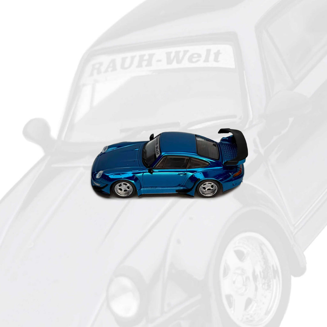 [Preorder] MOTORHELIX 1:64 Porsche RWB 993 Chrome Blue M62211DZ-YJ