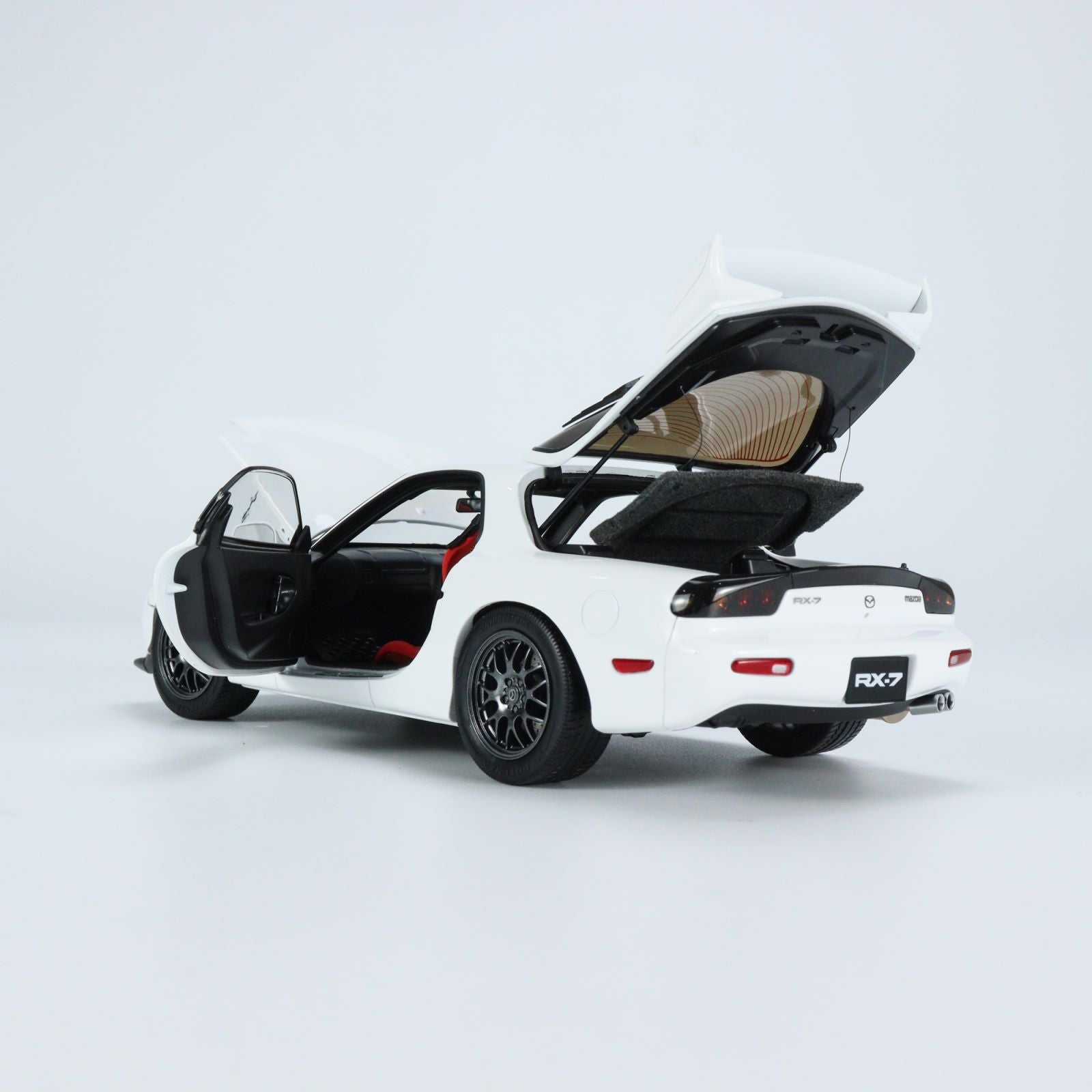 Polar Master 1:18 Mazda RX-7 Spirit R White Diecast Full Open PLM22001 ...