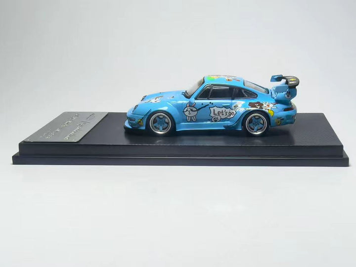 [Preorder] Model Collect 1:64 Porsche RWB993 High Wing Line Friends Cartoon Blue Livery MC640023I