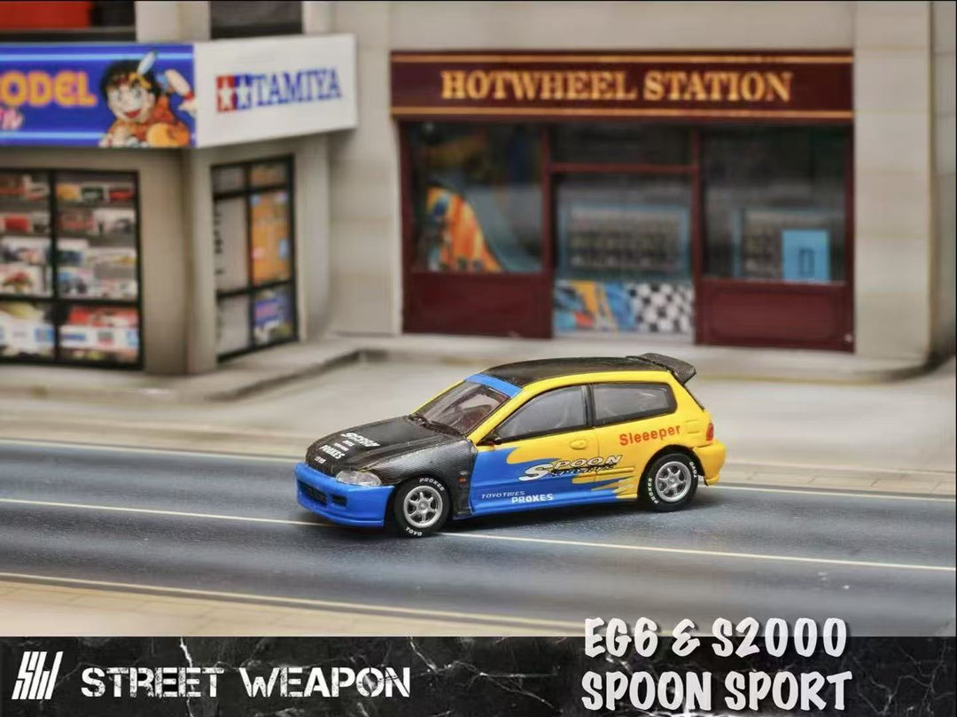 [Preorder] Street Weapon 1:64 Honda Spoon Sport EG6/ S2000 (2 Versions)