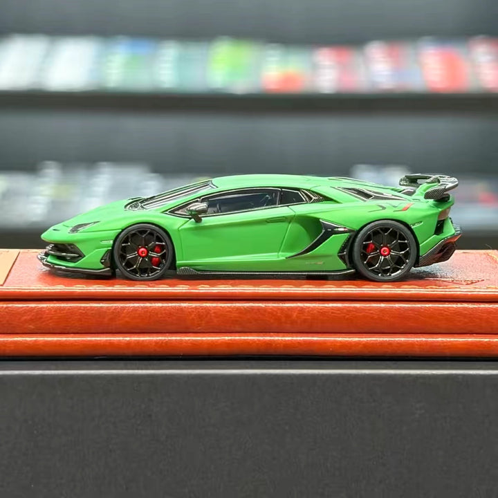 [Preorder] Make Up 1:64 Lamborghini Aventador SVJ 2018 Verde Alceo TM007A
