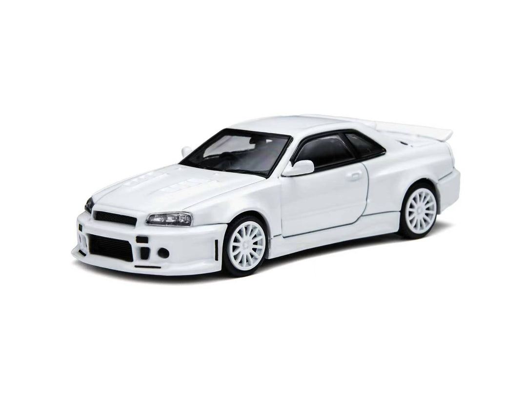 [Preorder] TimeMicro × PSC DESIGN 1:64 Nissan R34 "Smilodon" White TM648402