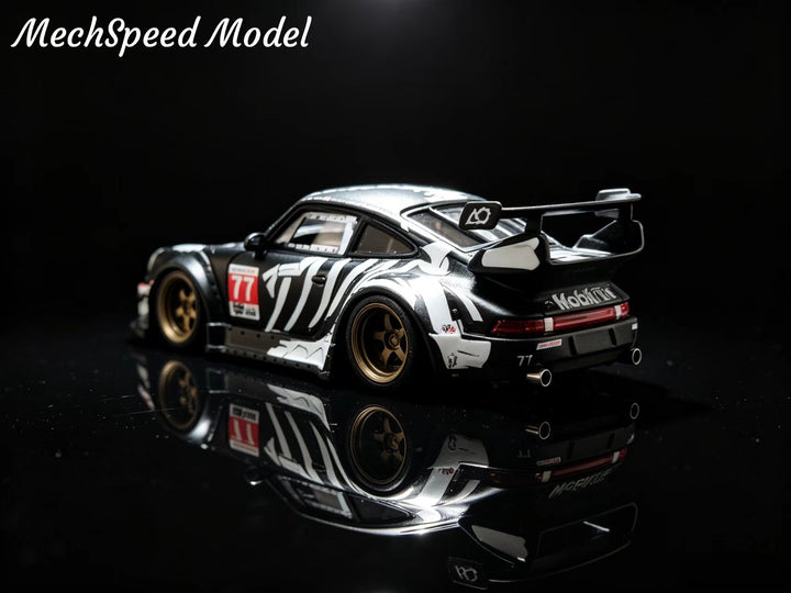 [Preorder] MechSpeed 1:64 RWB964GT Wing Modified Version Matte Black Bone Dragon