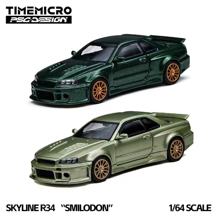 [Preorder] TimeMicro × PSC DESIGN 1:64 Nissan Skyline R34 Smilodon TM648405/TM648406