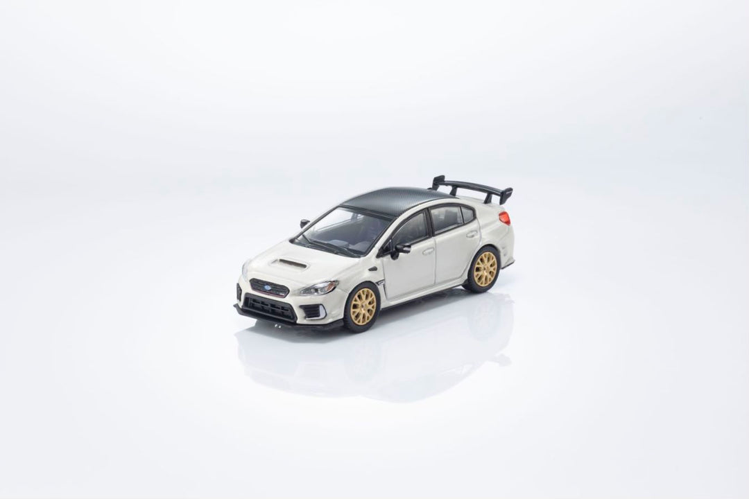 Kyosho 1:64 SUBARU WRX STI  MINI CAR & BOOK - White