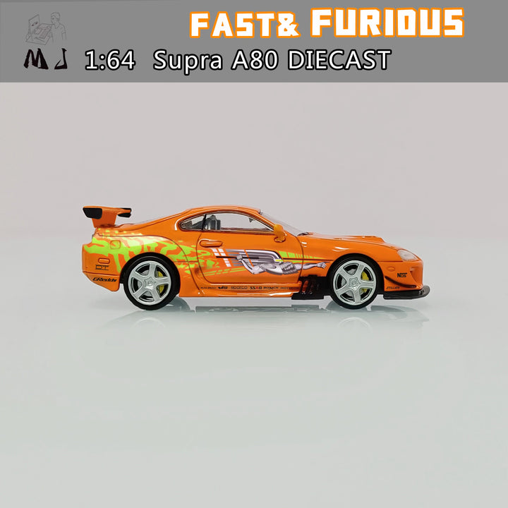 [Preorder] MJ Model 1:64 Toyota Supra (A80) -  Fast & Furious in Orange