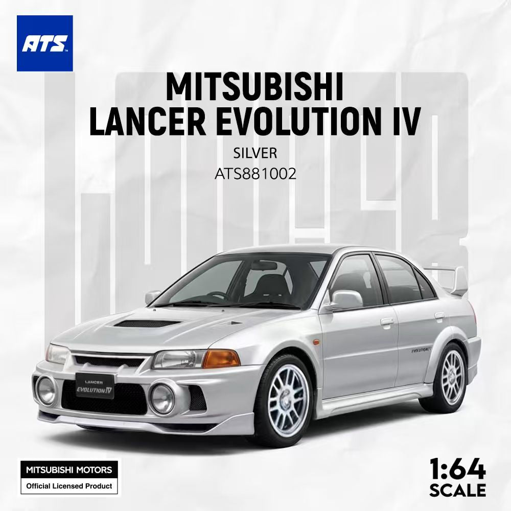 [Preorder] ATS Model 1:64 MITSUBISHI LANCER EVOLUTION IV SILVER ATS881002