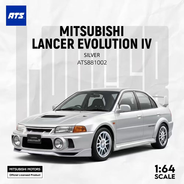 [Preorder] ATS Model 1:64 MITSUBISHI LANCER EVOLUTION IV SILVER ATS881002