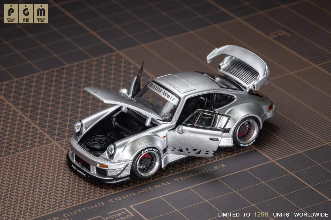 [Preorder] PGM 1:64 Porsche RWB 930 Silver Chengdu International Auto Show Exclusive