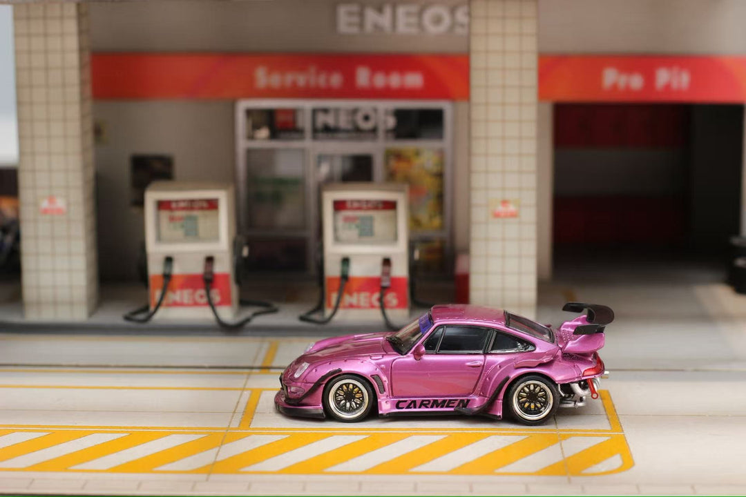 [Preorder] Street Weapon 1:64 Porsche RWB 993 Carmen Purple Metallic (2 Version)