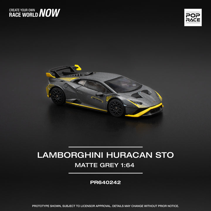 [Preorder] POPRACE 1:64 LAMBORGHINI HURACAN STO MATTE GREY Dull Gray