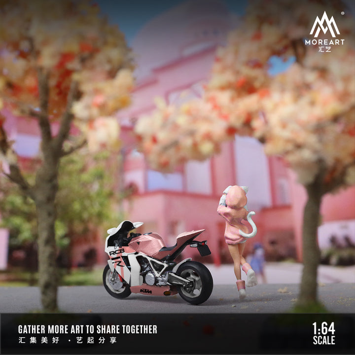 [Preorder] MoreArt 1:64 KTM1190 PINK GIRL MOTORCYCLE DOLL MO222099