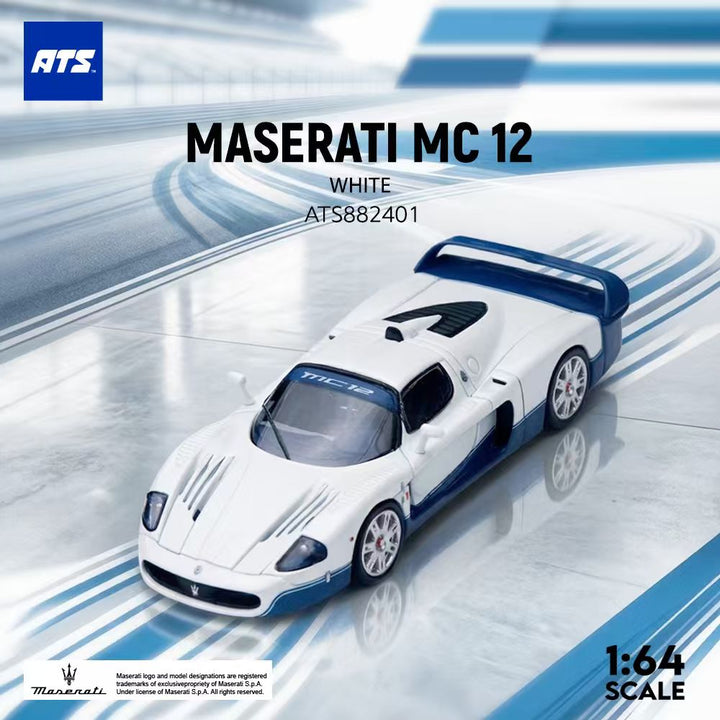 [Preorder] ATS Model 1:64 Maserati MC 12 White ATS882401