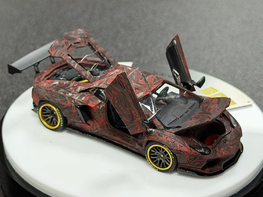 [Preorder] PGM 1:64 Lamborghini LB700 Red Carbon Bull Foshan APAxpo Exhibition | Event Exclusive