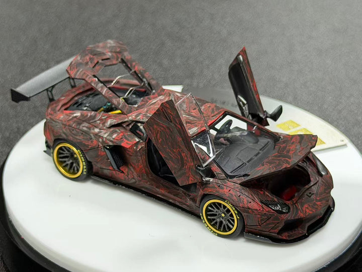 [Preorder] PGM 1:64 Lamborghini LB700 Red Carbon Bull Foshan APAxpo Exhibition | Event Exclusive