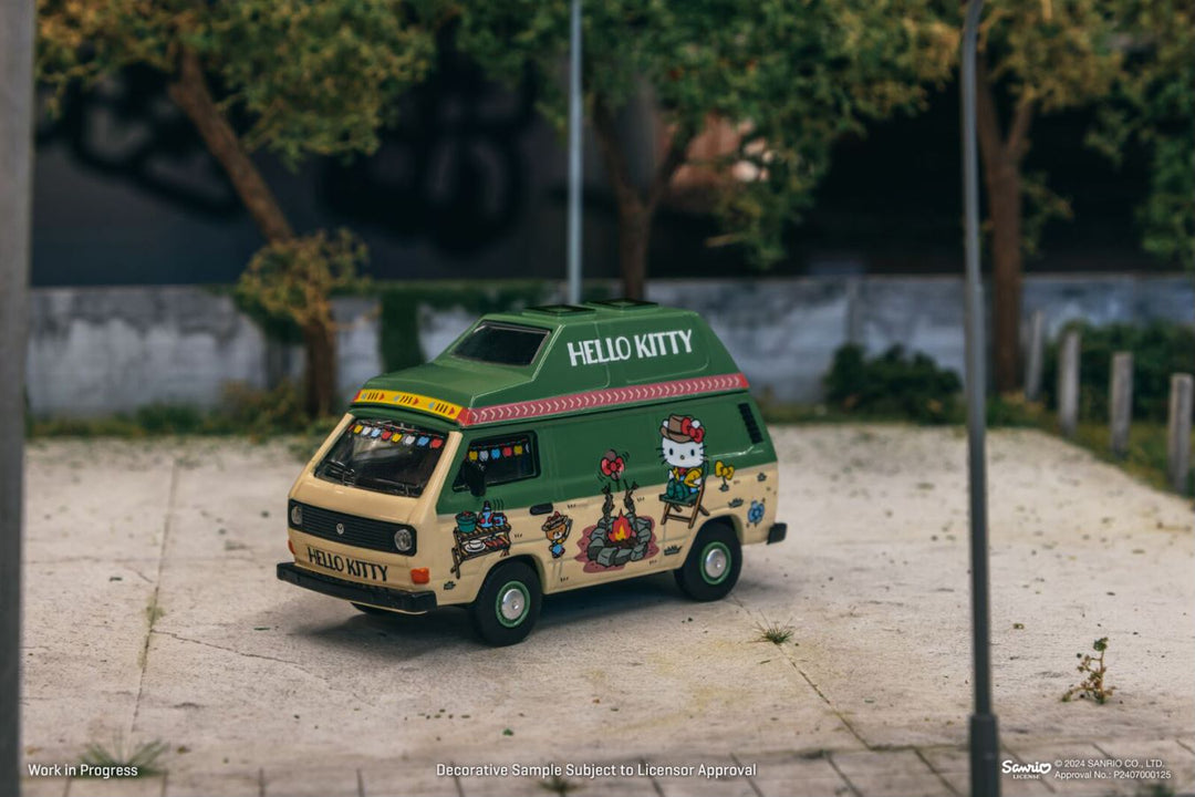 [Preorder] Tarmac Works 1:64 Volkswagen T3 Van Hello Kitty Camping