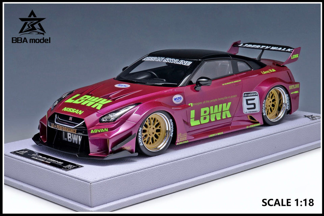[Preorder] BBA model 1:18 Nissan GTR 35GT-RR LBWK (5 Colours)