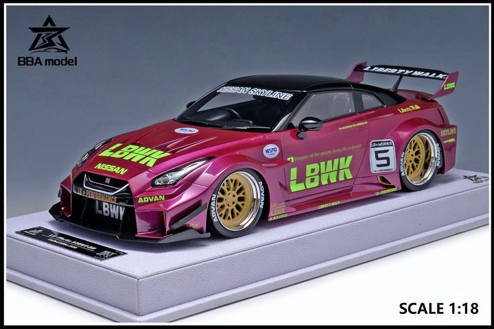 [Preorder] BBA model 1:18 Nissan GTR 35GT-RR LBWK (5 Colours)