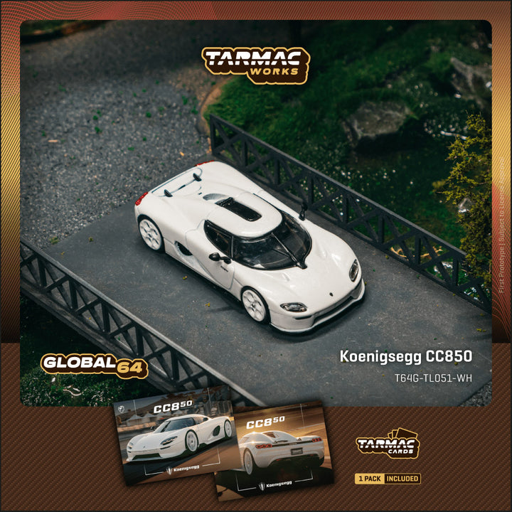 [Preorder] Tarmac Works 1:64 Koenigsegg CC850 White T64G-TL051-WH