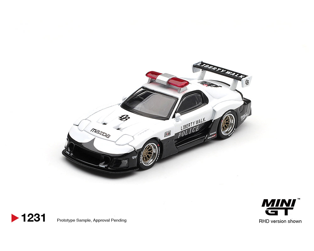 [Preorder] Mini GT 1:64 MAZDA RX-7 LB-Super Silhouette Police – White – Limited Edition MGT01231-BL