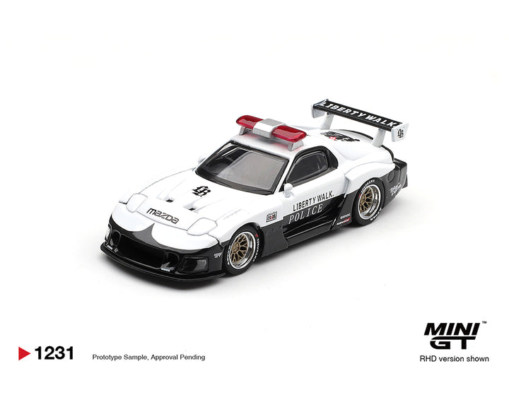 [Preorder] Mini GT 1:64 MAZDA RX-7 LB-Super Silhouette Police – White – Limited Edition MGT01231-BL