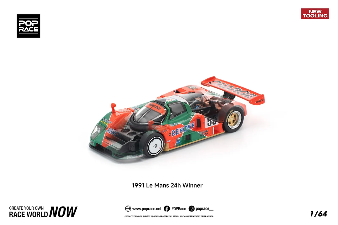 [Preorder] POPRACE 1:64 MAZDA 787B 1991 LE MANS 24H WINNER PR640301