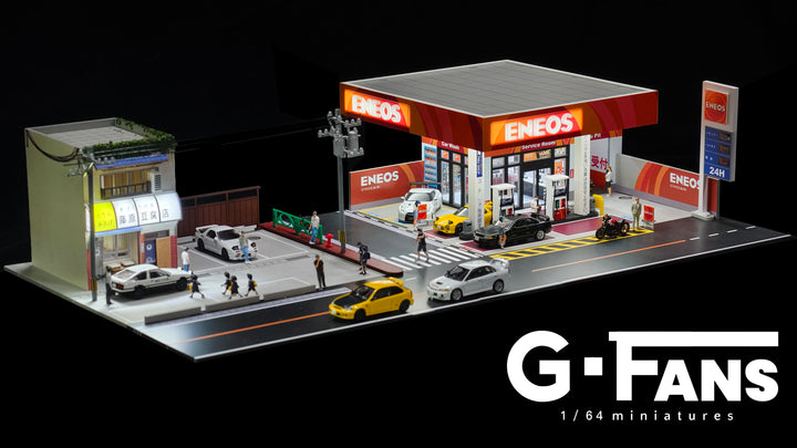 [Preorder] G-Fans 1:64 Initial D Fujiwara Tofu Store Scene with lights 710039