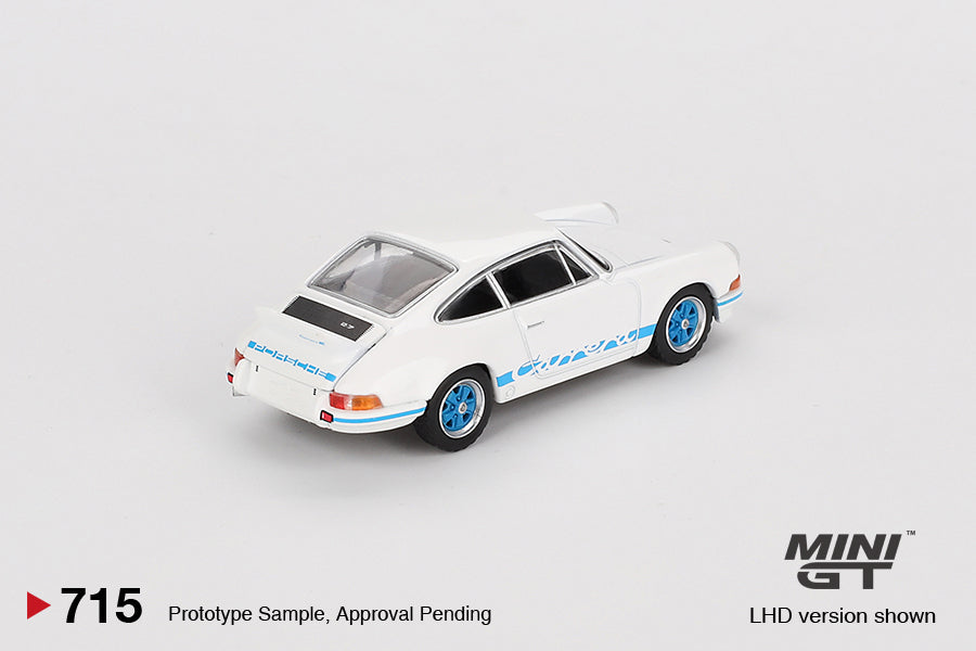 [Preorder] Mini GT 1:64 Porsche 911 Carrera RS 2.7 Grand Prix White with Blue Livery