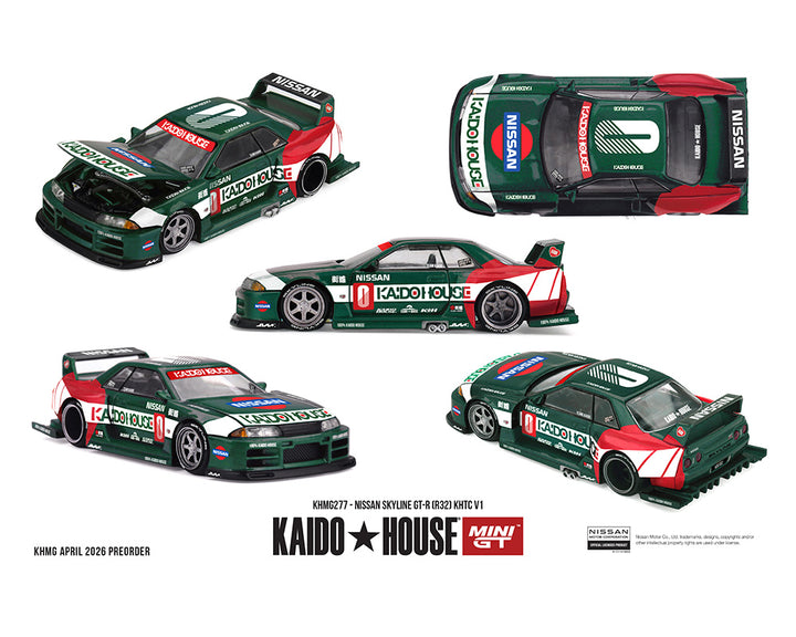 [Preorder] Kaido House x Mini GT Nissan Skyline GT-R (R32) KHTC V1 – Green KHMG277