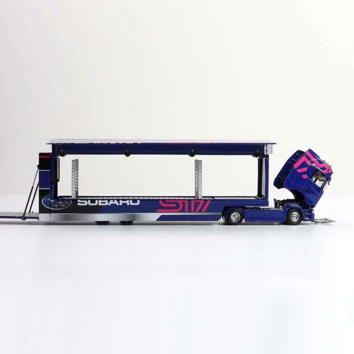 [Preorder] Kengfai &amp; MAXWELL 1:64 Scania S730 V8 Double-Deck Enclosed Wing-Body Transporter (2 Versions)