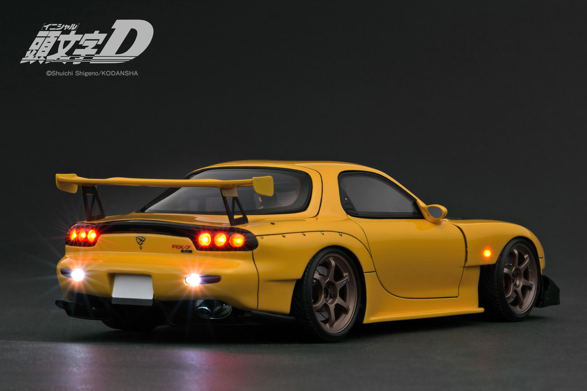 Ignition Model 1:18 INITIAL D Mazda RX-7 (FD3S) Yellow IG3801