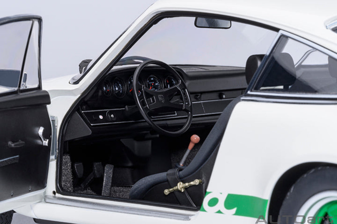 AUTOart 1:18 Porsche 911 Carrera 2.7 RS Grand Prix White / Green Stripes 78031