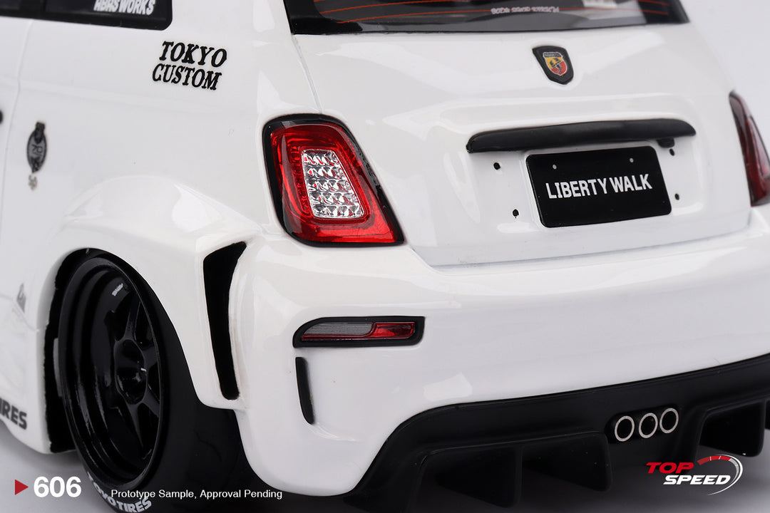 [Preorder] Topspeed 1:18 LB-WORKS x Abas Works Abarth 595 Gara White TS0606