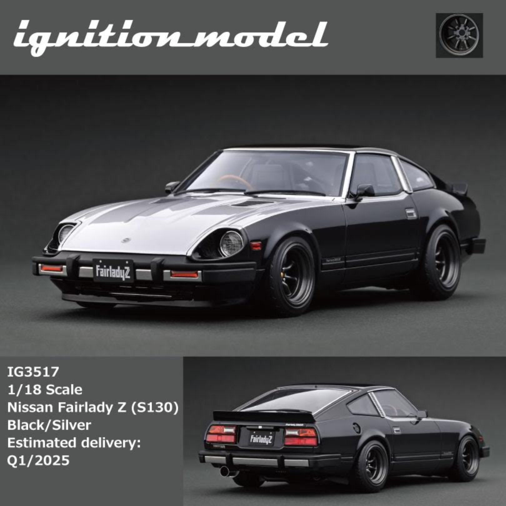 Preorder] Ignition Model 1:18 Nissan Fairlady Z (S130) Black IG3517 –  Horizon Diecast