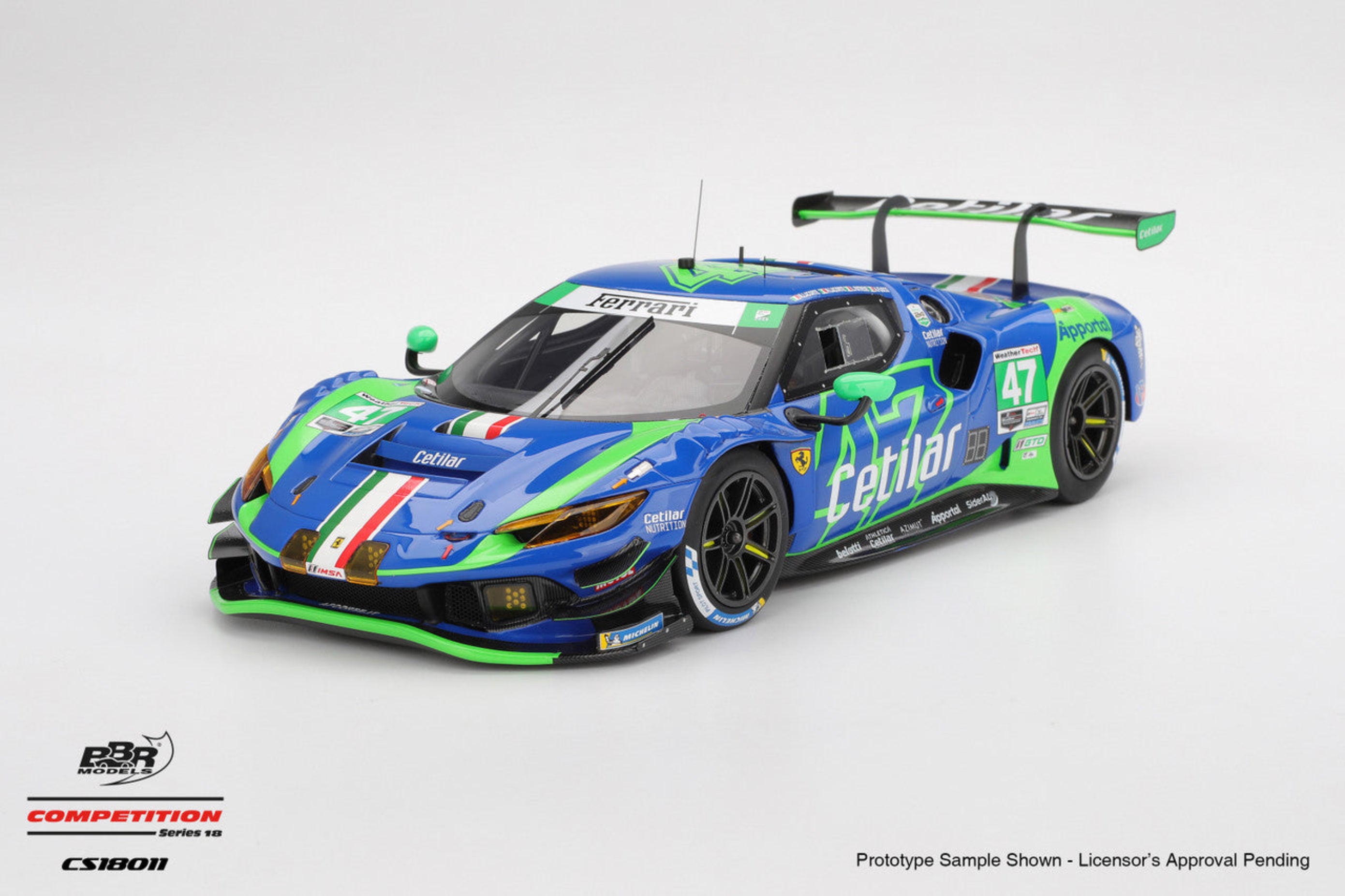 BBR Ferrari 296 GT3 Cetilar 47 ミニカー IMSA Preorder] BBR Model 1:18 