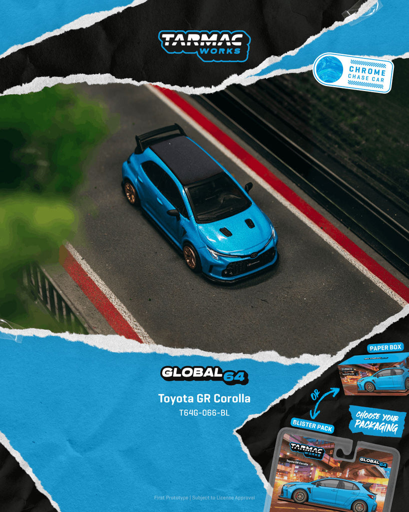 Preorder] Tarmac Works 1:64 Toyota GR Corolla Blue T64G-066-BL