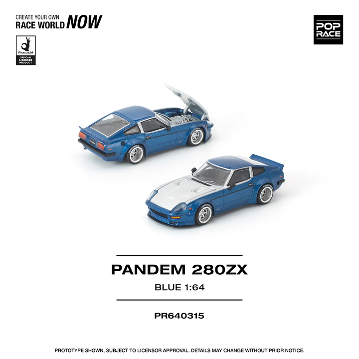 [Preorder] POPRACE 1:64 DATSUN PANDEM 280ZX BLUE PR640315