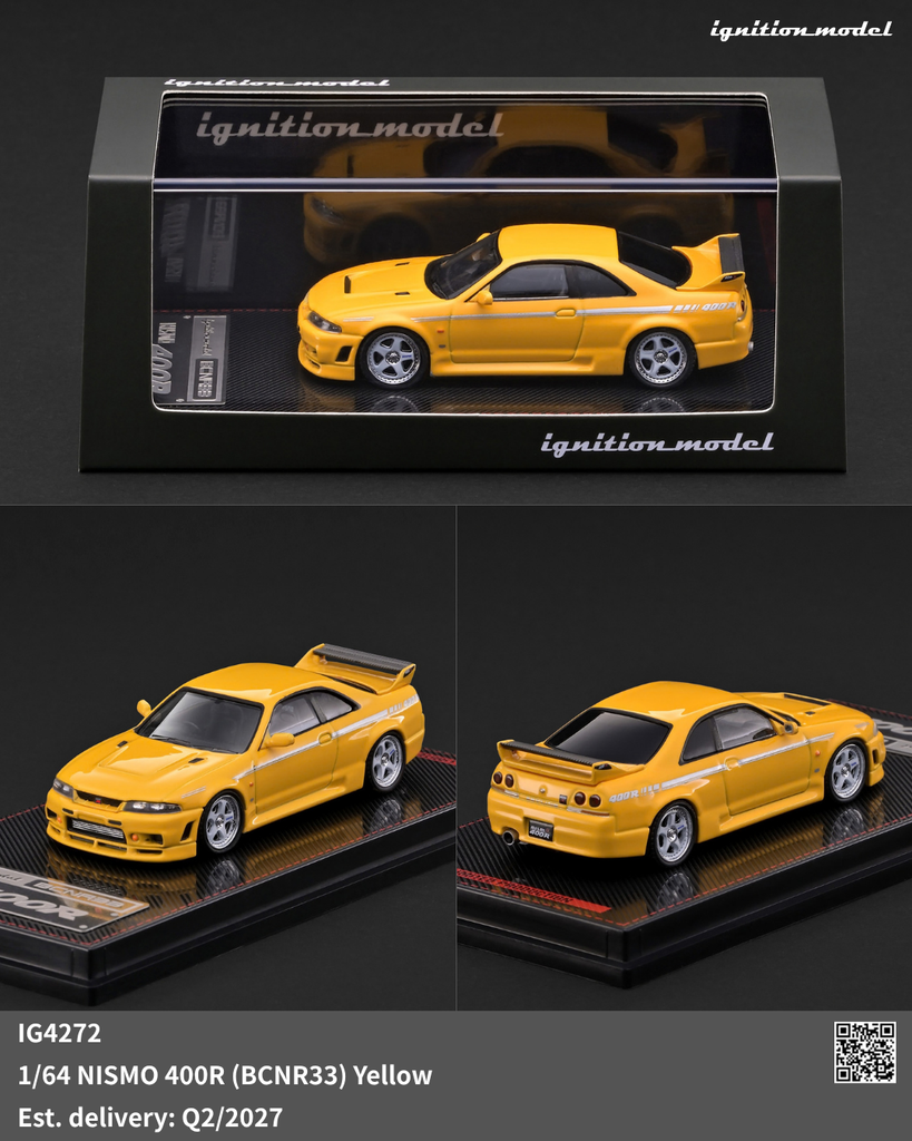Preorder] Ignition Model 1:64 NISMO 400R (BCNR33) Yellow IG4272