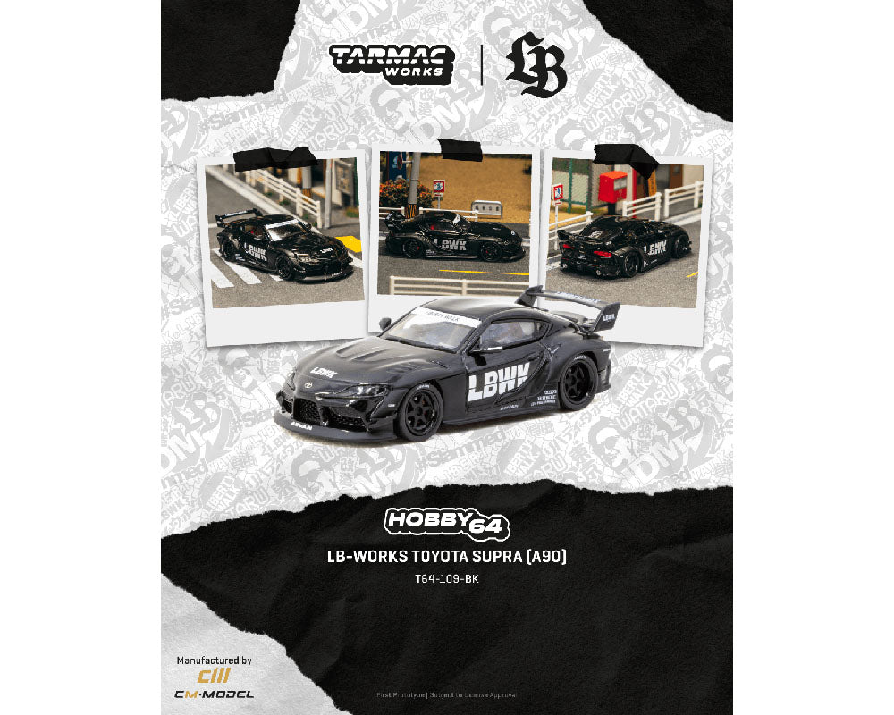 [Preorder] Tarmac Works 1:64 LB-WORKS TOYOTA SUPRA (A90) – Black – Hobby64  T64-109-BK