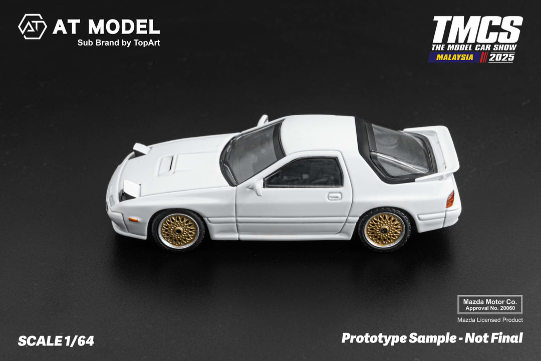 [Preorder] AT Model 1:64 Mazda RX7 FC3S infinity - White Gold Wheel