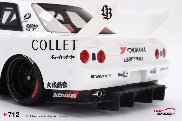 [Preorder] Topspeed 1:18 LBWK Nissan Skyline GT-R (R32) Kaido Works LB-Hinomaru TS0712