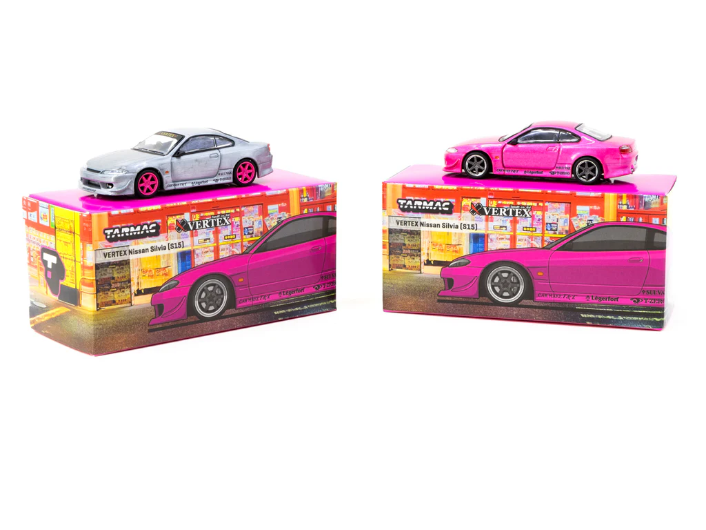 Tarmac Works 1:64 VERTEX Nissan Silvia S15 - Pink Metallic T64G Tarmac Works 1:64 VERTEX Nissan Silvia S15 - Pink Metallic T64G