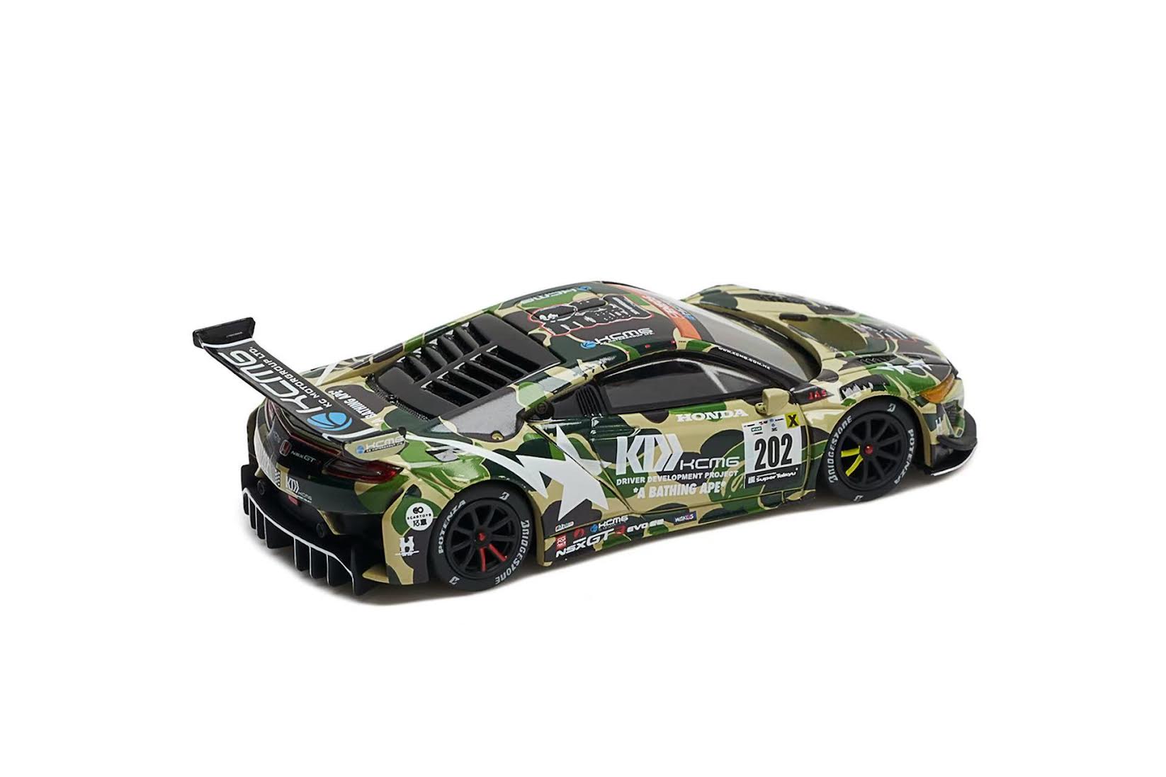 BAPE x POPRACE HONDA NSX GT3 BAPE 1:64 Minicar New EVO22BAPE