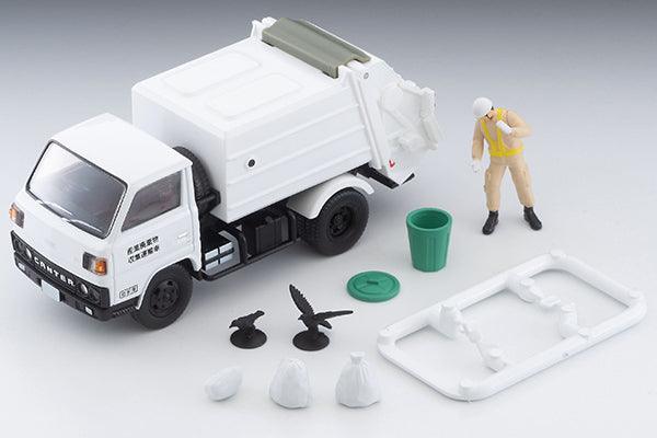 TLVN Tomica Limited Vintage Neo 1:64 Mitsubishi Fuso Canter Cleaning Truck White with Figure LV-N343b