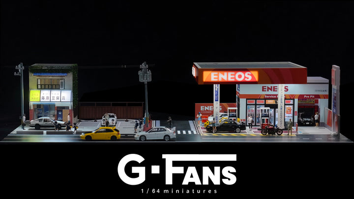 [Preorder] G-Fans 1:64 Initial D Fujiwara Tofu Store Scene with lights 710039